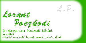 lorant poczkodi business card