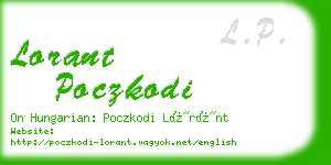 lorant poczkodi business card